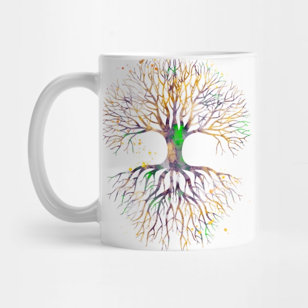 Tree of life watercolor painting 1 by Miao Miao Design